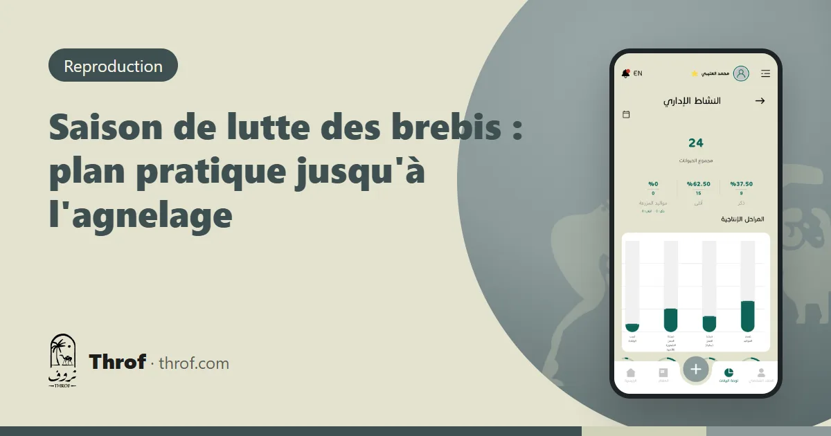 Plan de saison de lutte avec femelles gestantes, retards et taux de fertilité — Throf