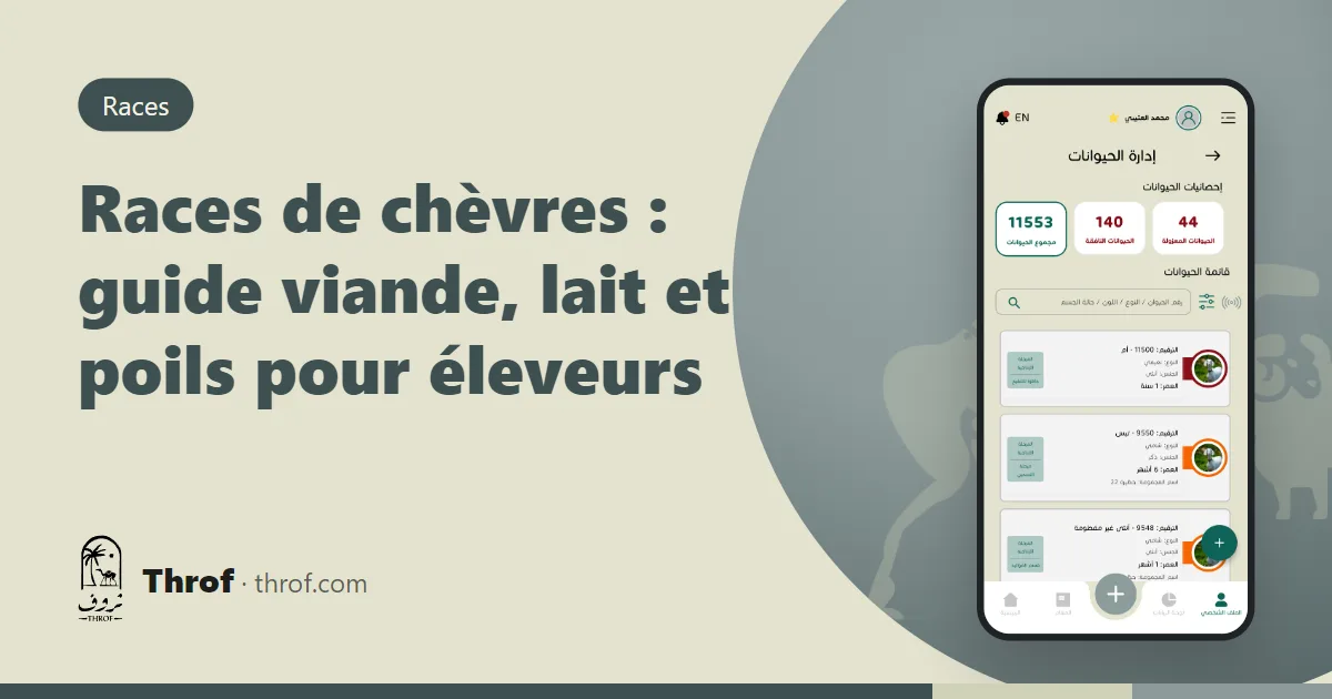 Les principales races de chèvres à viande, à lait et à poils — Throf
