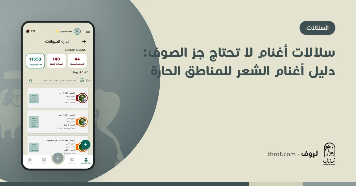 سلالات أغنام الشعر التي لا تحتاج جز الصوف في المراعي الحارة — ثروف