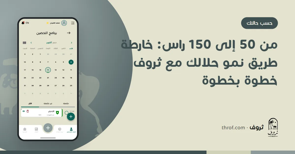 من 50 إلى 150 راس: مربٍّ ومساعده يوزعان الغنم والماعز على الشبوك ويسجلان من الجوال — ثروف