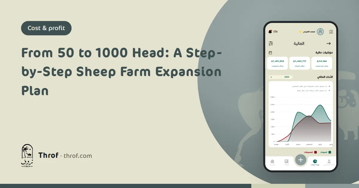A sheep farm growing from one small pen to several organised pens — Throf
